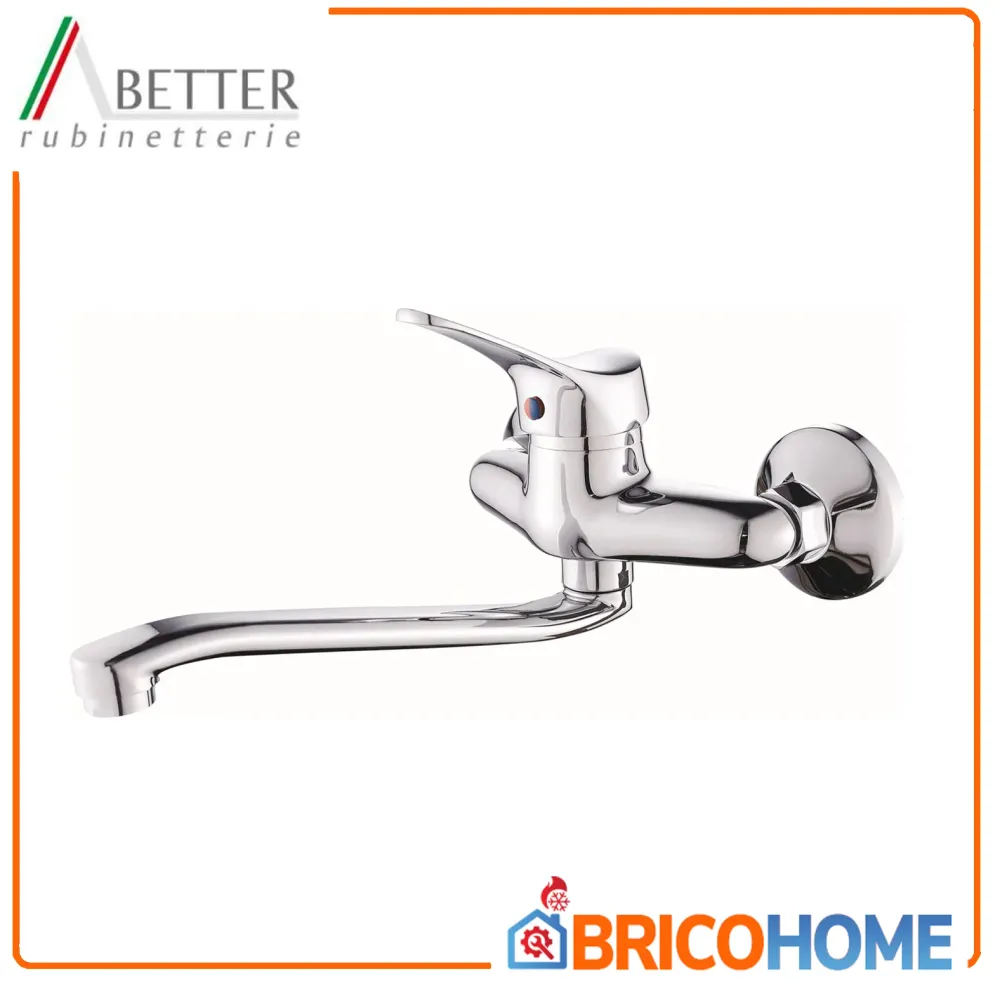 Wall mounted mono lever sink mixer swivel spout - Matisse Series Supply