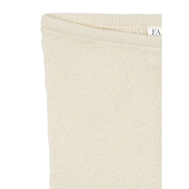 Gancio Regolabile Altezza Fanga Fontana Venti Pointelle Bukser - GOTS - Antique White