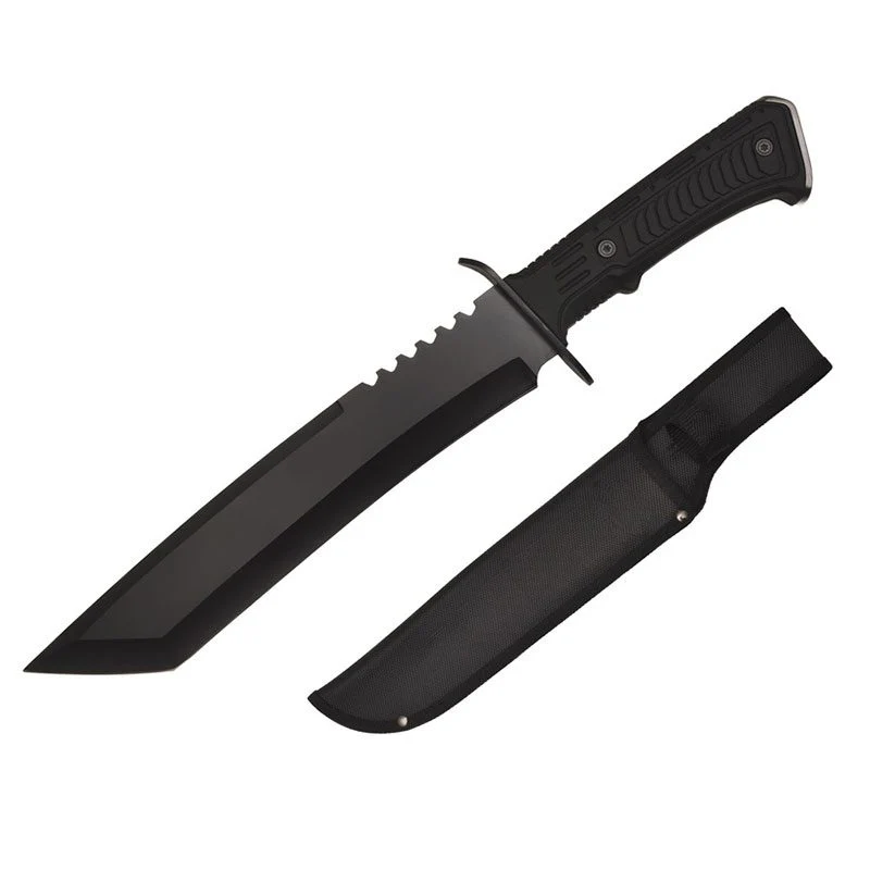 Certificato CE 15″ Full Tang Elastico Grip Fighting Machete - Shadow Fang Edition
