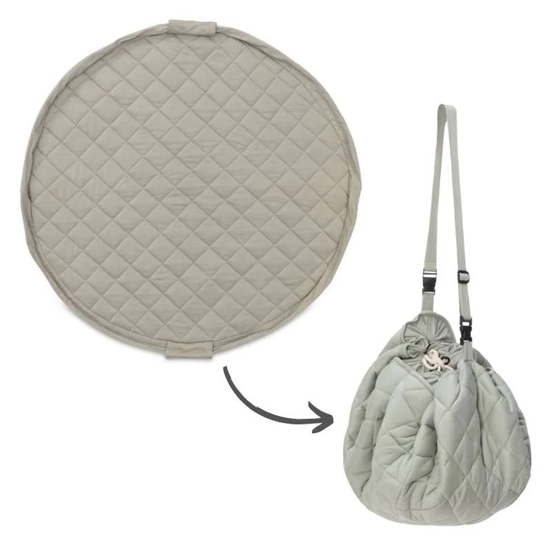 Certificato CE Play & Go Soft Naturale - 2-i-1 Opbevaringstæppe/Legetæppe - Meadow Green