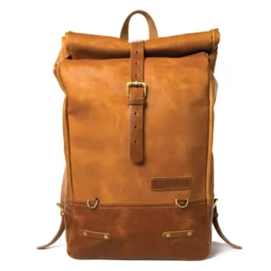 Gancio di Sicurezza Vintage Motorcycle Backpack Vecchio stile Tan - Trip Machine