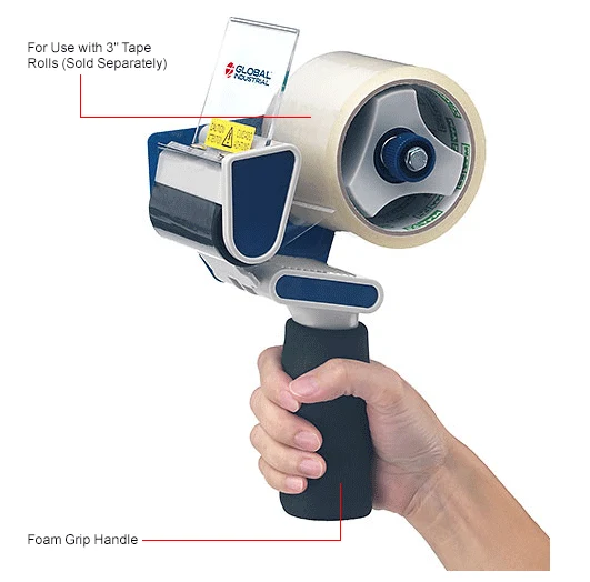 3"W Heavy Duty Handheld Tape Dispenser 185421 | Materiale Antiusura