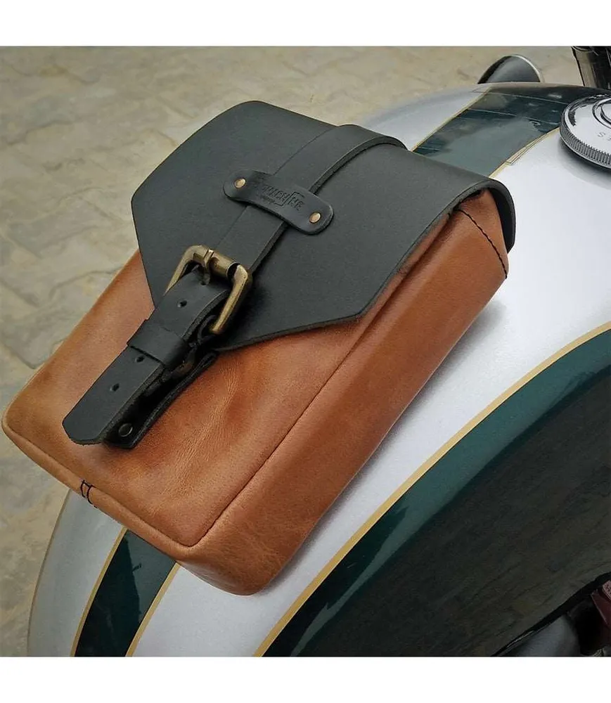 Tank Bag Moto Vintage - Vecchio stile Tan - Trip Machine
