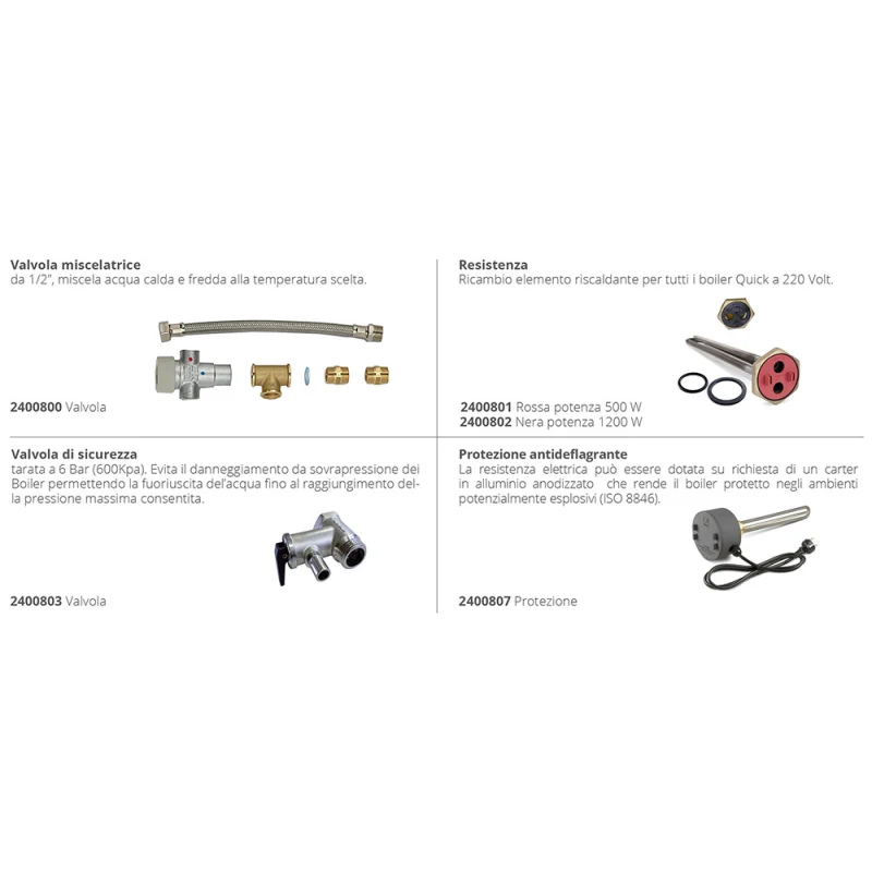BOILER B3 60 LT CON SCAMBIATORE - 2400760 - QUICK