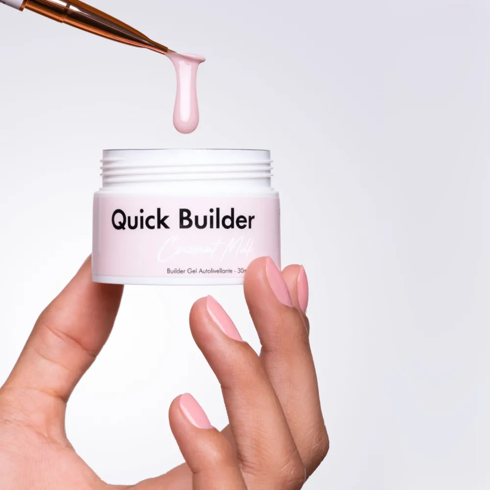 Quick Builder - Latte di Cocco - Gel Costruttore Autolivellante - 30 ml Senza HEMA/TPO