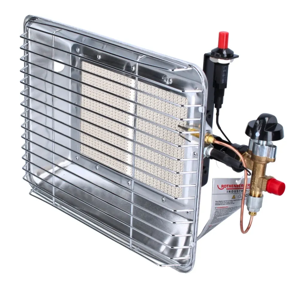 Rothenberger Industrial Set 3x Riscaldatori gas Eco Piezo ( 3x 35985 ) 2,7 kW - 4,2 kW per bombole di gas propano 5 kg e 1...