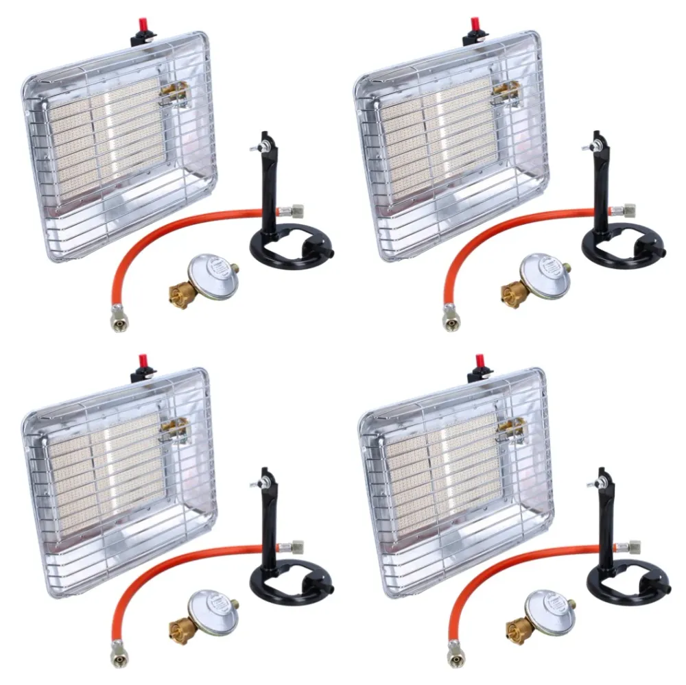 Rothenberger Industrial Set 4x Riscaldatori gas Eco Piezo ( 4x 35985 ) 2,7 kW - 4,2 kW per bombole di gas propano 5 kg e 1...