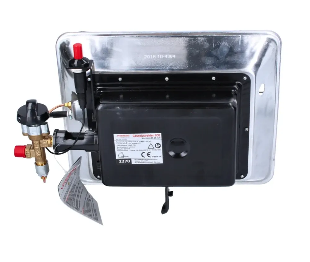 Rothenberger Industrial Set 4x Riscaldatori gas Eco Piezo ( 4x 35985 ) 2,7 kW - 4,2 kW per bombole di gas propano 5 kg e 1...