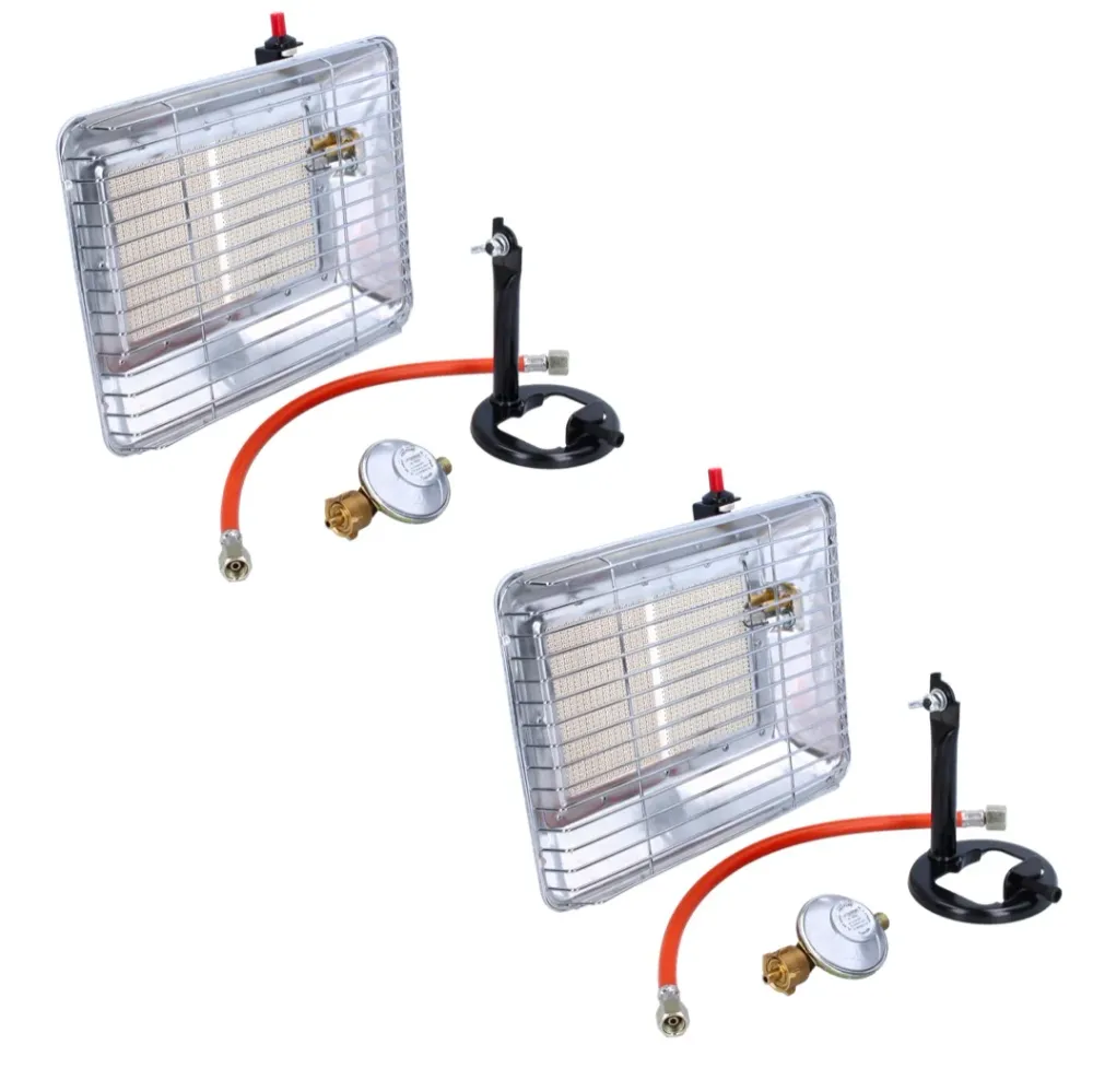 Rothenberger Industrial Set - 2x Stufette gas Eco Piezo ( 2x 35985 ) 2,7 kW - 4,2 kW per bombole di gas propano da 5 kg e...