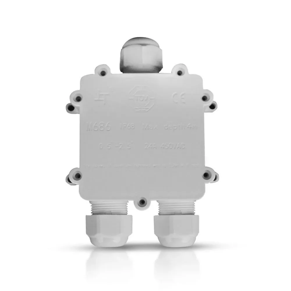SKU 5981 VT-870 V-TAC Scatola di Derivazione con 3 Terminali 8-12mm Colore Bianco IP68