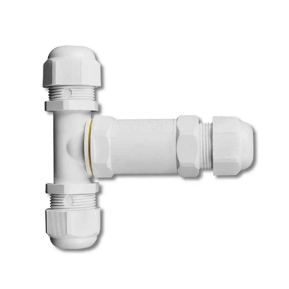 V-TAC Scatola di Derivazione con 3 Terminali 8-12 mm Colore Bianco IP68