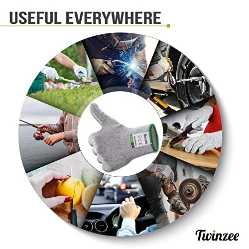 Twinzee® Guanti Anti Taglio - Protezione di Livello 5 ad Alte Medium