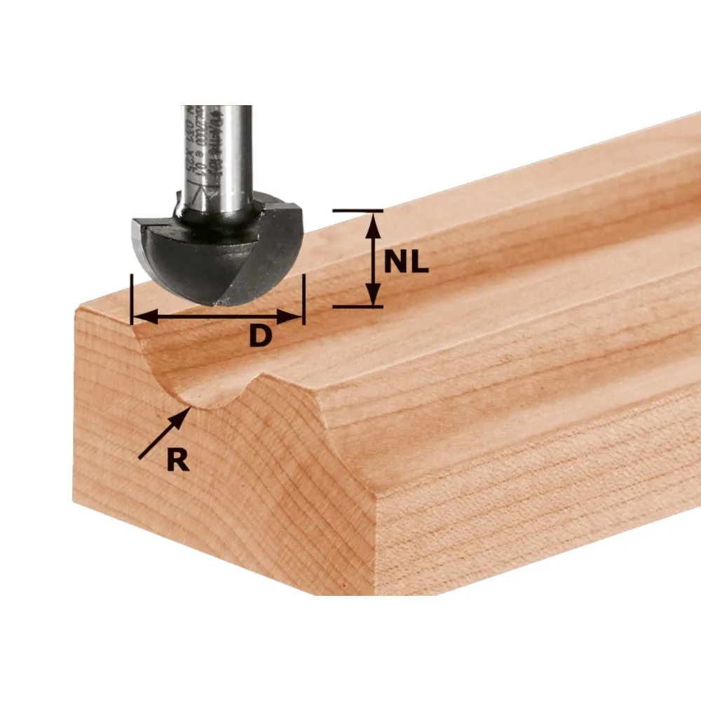 Festool HW S8 R6.35 Fresa per frese 12.70 x 10 x 40 x 8 mm ( 490984 ) per frese 900, 1000, 1010, 1010 R, 1400, 2000, 2200