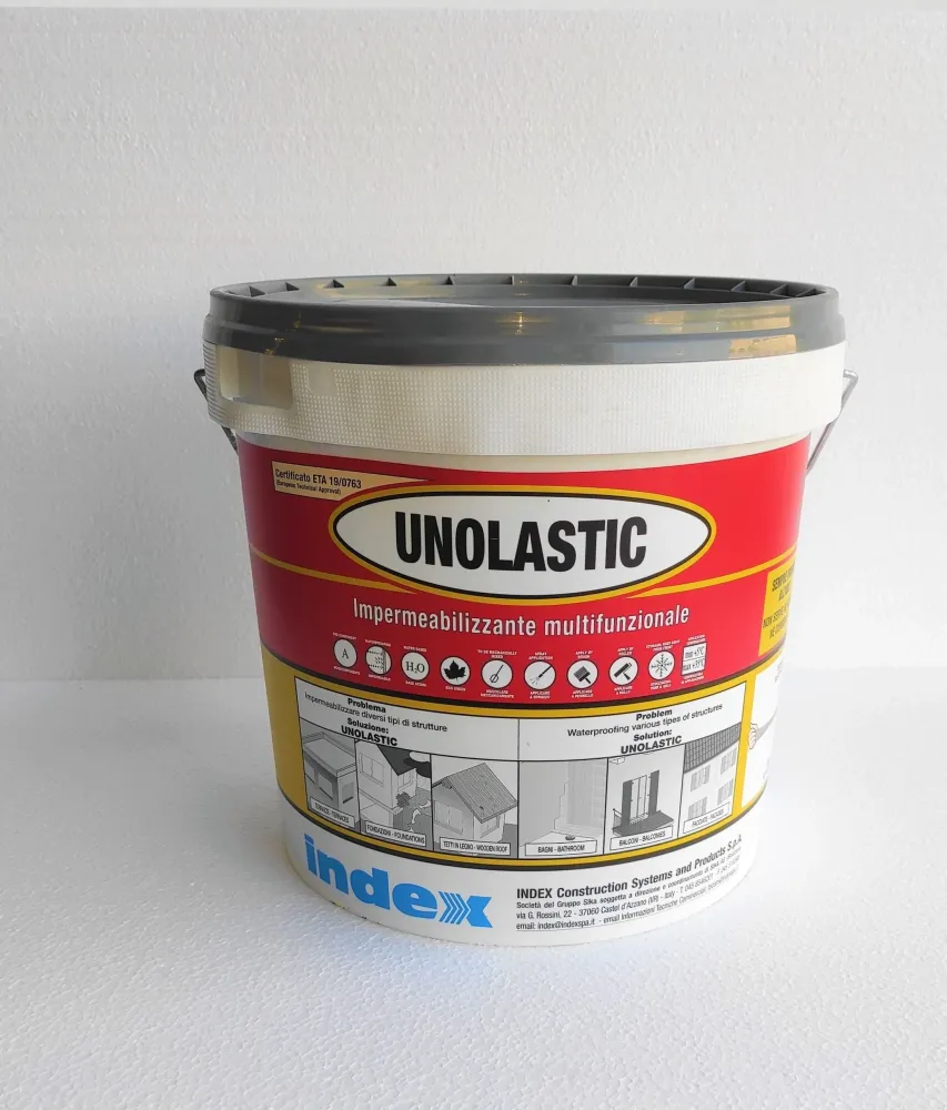 Index - Unolastic Impermeabilizzante monocomponente grigio scuro 20 kg