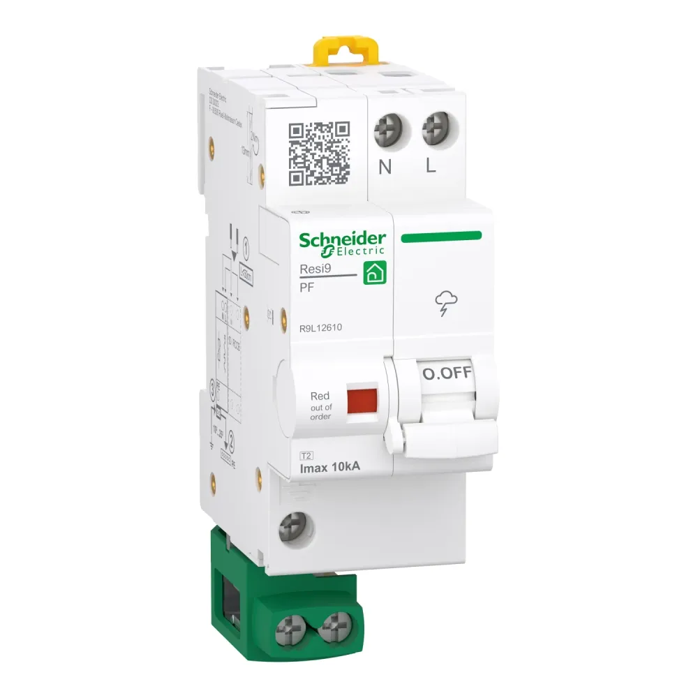 LIMITATORE DI SOVRATENSIONE QUICKPF RESI9 T2 1P+N 10KA SCHNEIDER R9L12610