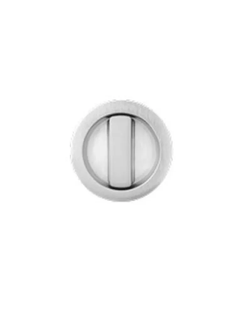 Eclisse - Kit di chiusura con nottolino cromo satinato mod. Easy per ante scorrevoli legno