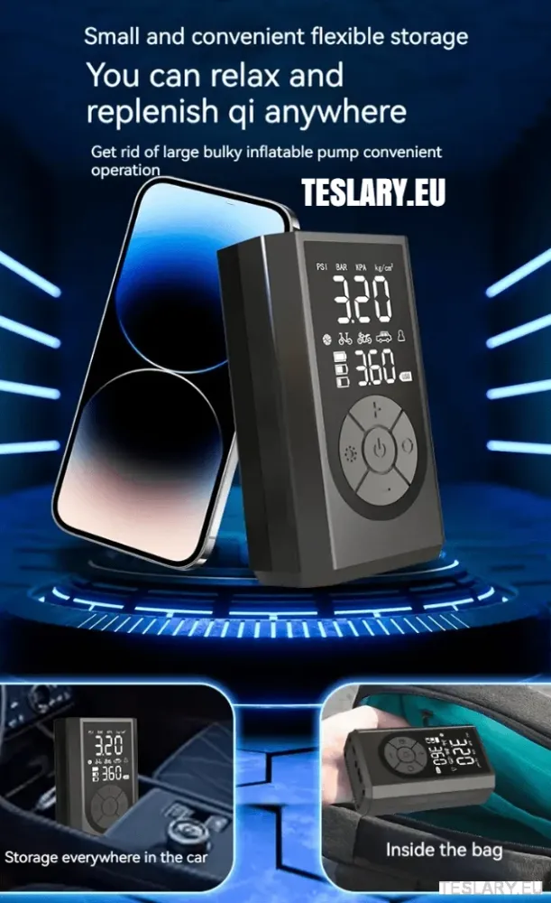 Compressore del pneumatico batteria portatile per Tesla Modello 3 y s x - 2000 mAh