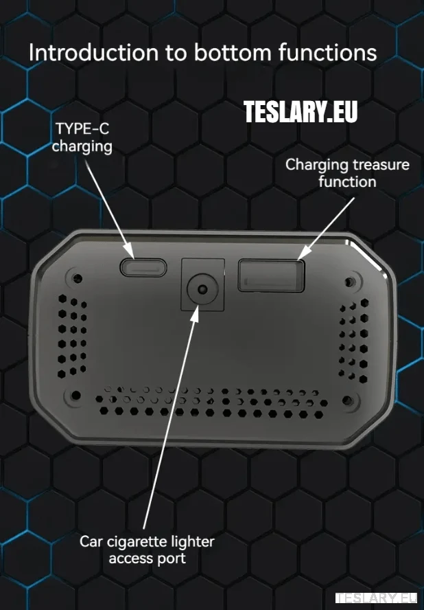 Compressore del pneumatico batteria portatile per Tesla Modello 3 y s x - 2000 mAh
