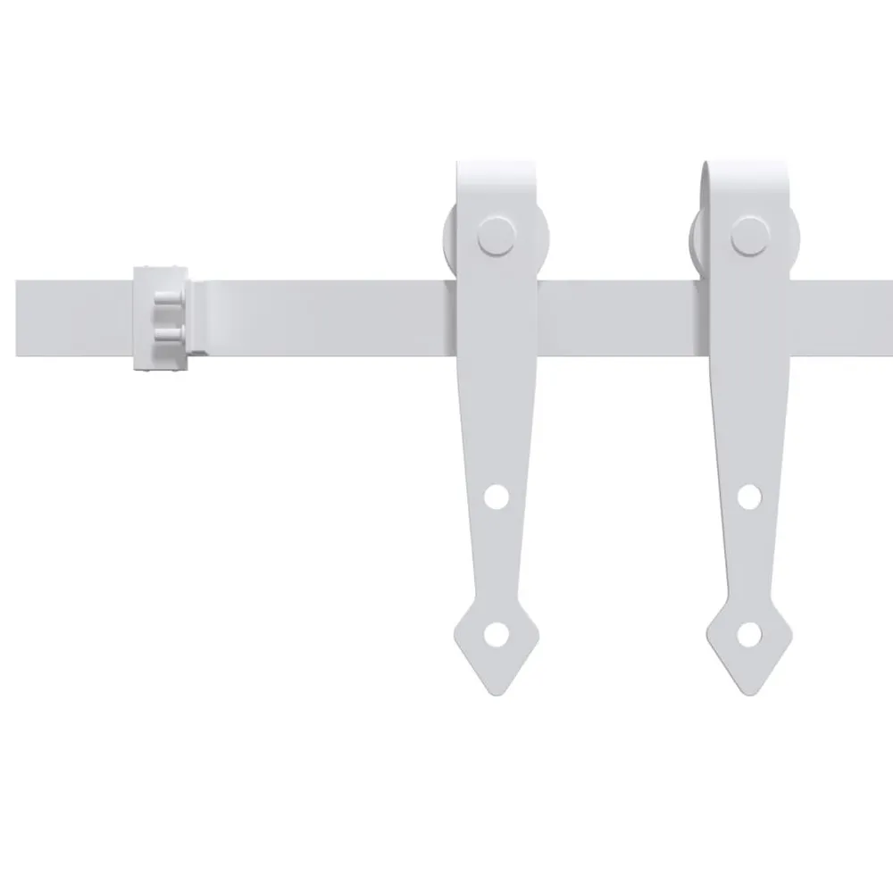 Kit Mini Anta Scorrevole Acciaio al Carbonio Bianco 122 cm