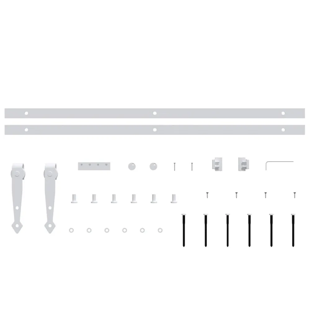 Kit Mini Anta Scorrevole Acciaio al Carbonio Bianco 122 cm