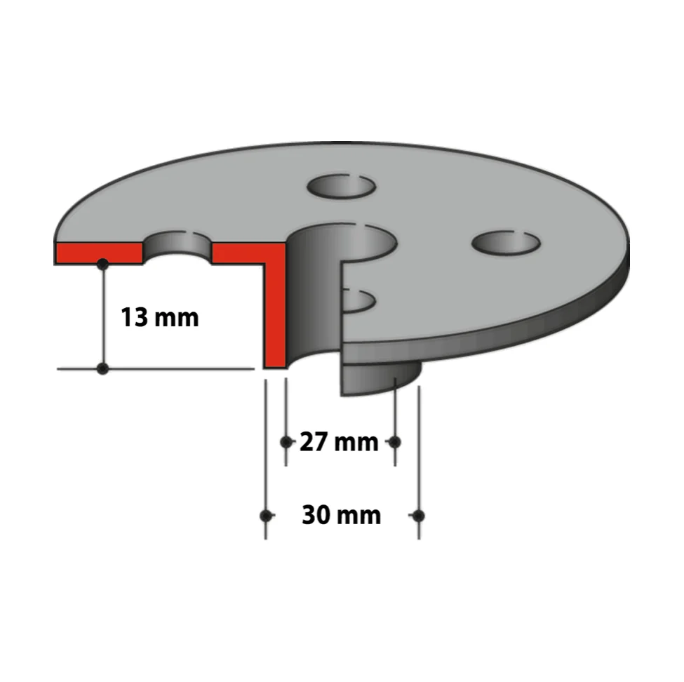 Makita Manicotto di copiatura 30 mm ( 164471-6 ) - per fresatrici RP 0900 / RP 2300 / RT 0700