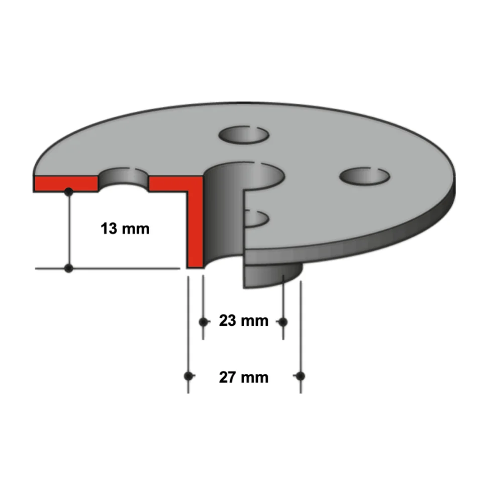 Makita Manicotto di copiatura 27 mm ( -86212 ) - per fresatrici RP 0900 / RP 2300 / RT 0700