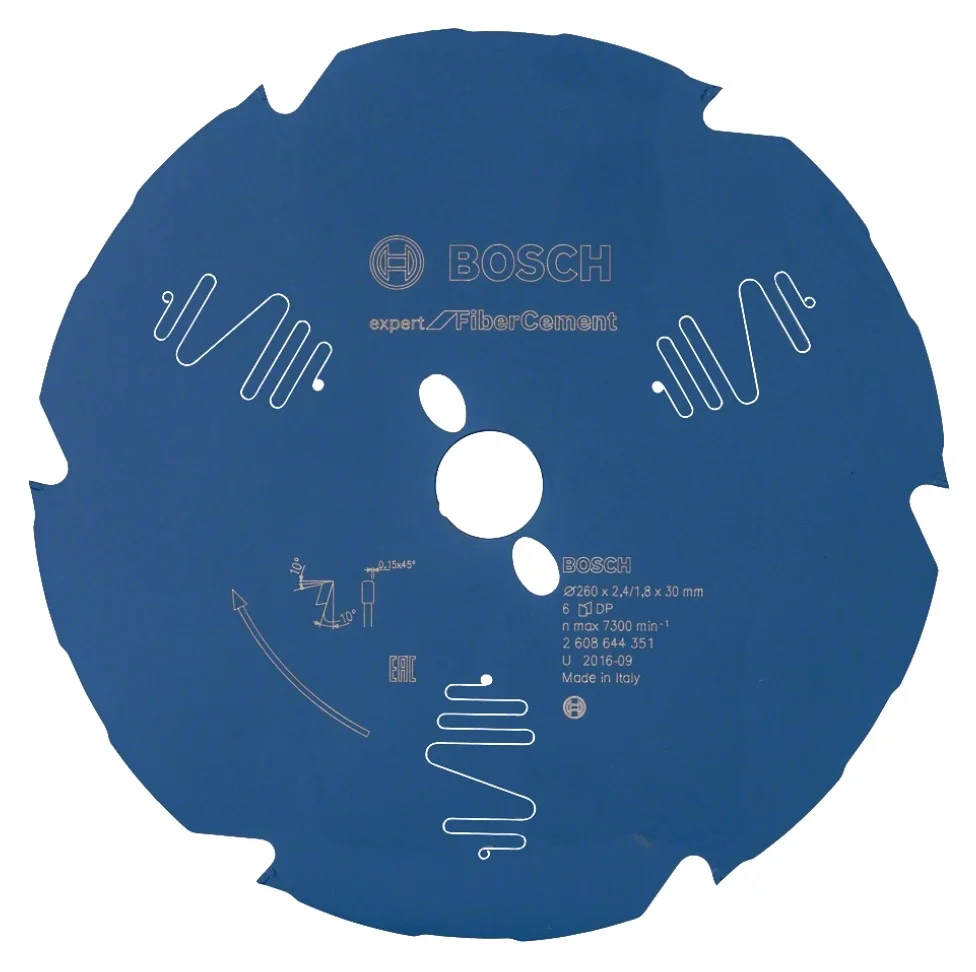 Lama circolare Bosch Professional Expert per fibrocemento 260 x 30 x 2,4 mm 6 denti ( 2608644351 )