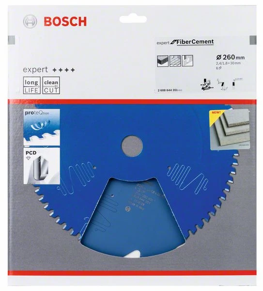 Lama circolare Bosch Professional Expert per fibrocemento 260 x 30 x 2,4 mm 6 denti ( 2608644351 )