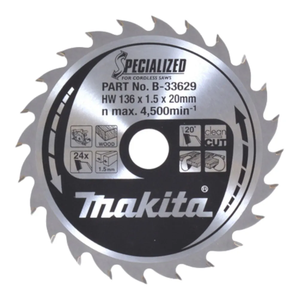 Set di lame Makita da 3 pezzi 136 x 20 x 1 mm 16T + 24T ( B-33897 )