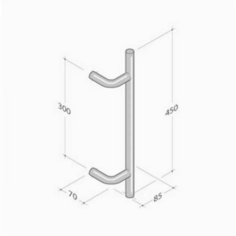 293 pba Maniglione Acciaio Inox AISI 316L Montaggio Pannello