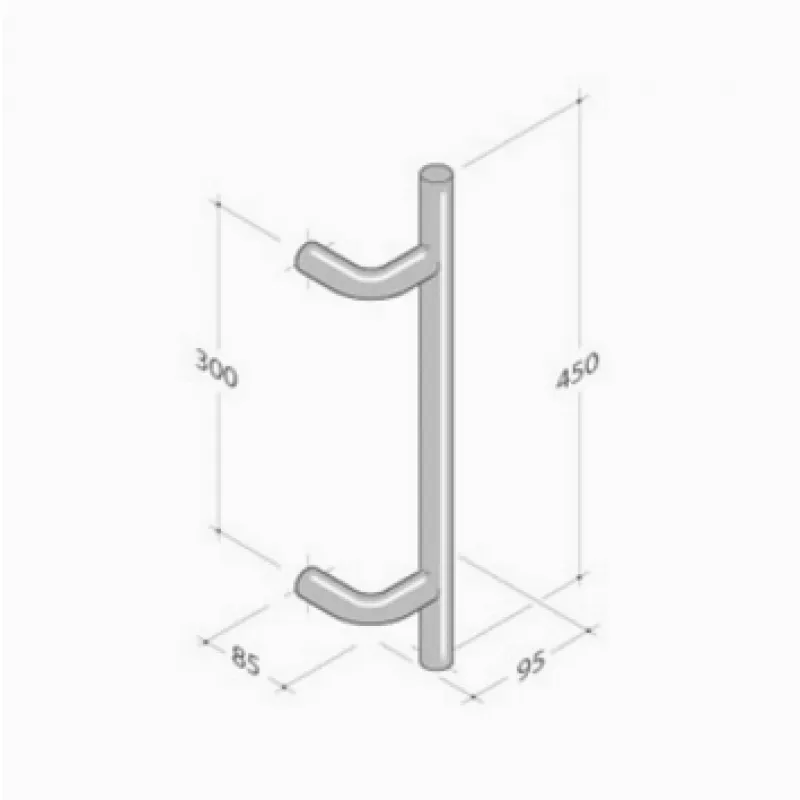 293 pba Maniglione Acciaio Inox AISI 316L Montaggio Pannello