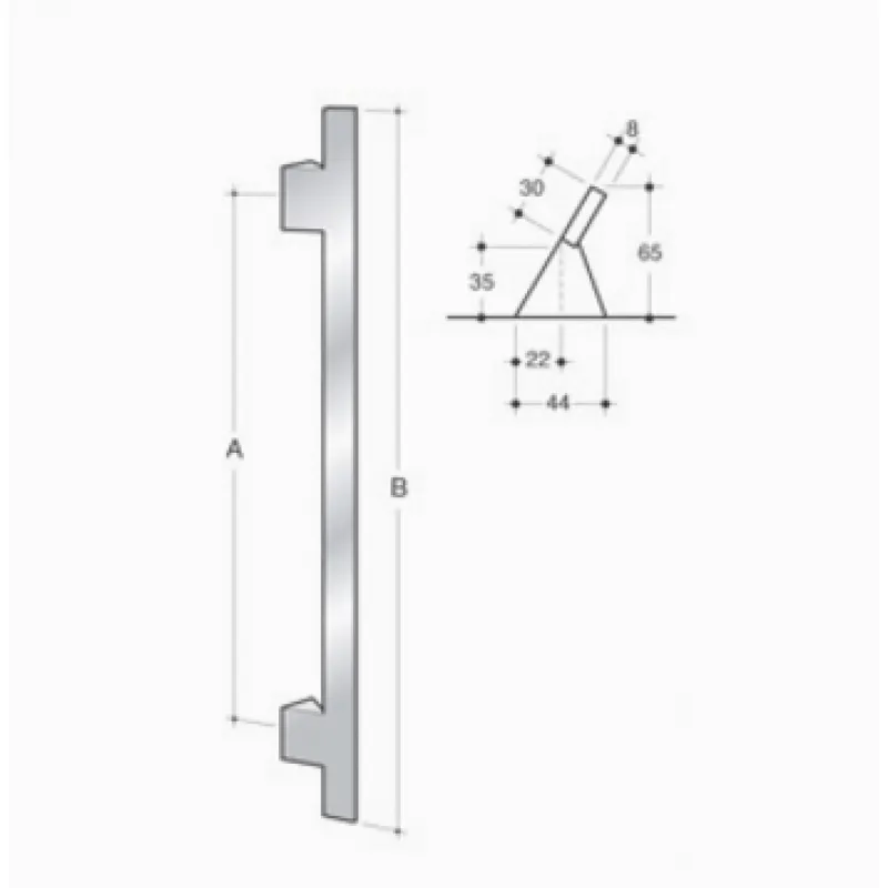 200.IT.001 pba Maniglione Acciaio Inox AISI 316L | Antiscivolo |
