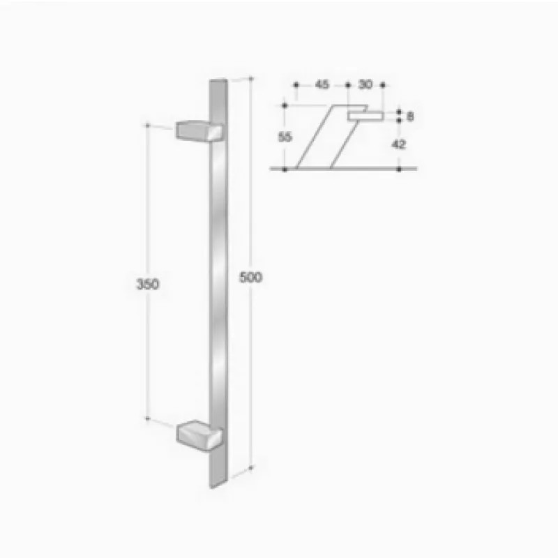200.IT.091 pba Maniglione Acciaio Inox AISI 316L per Applicazioni Industriali