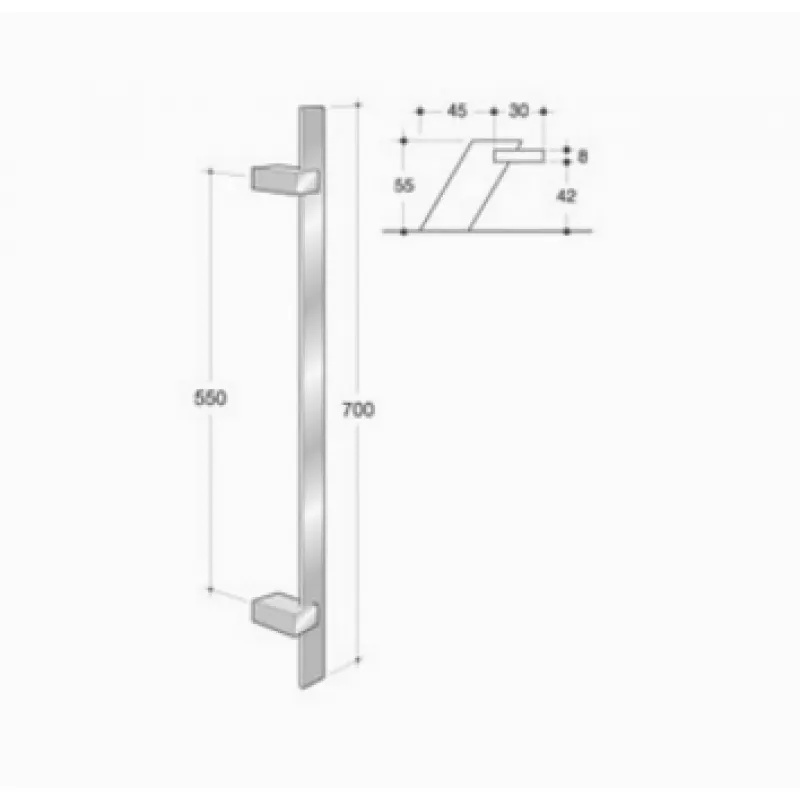 200.IT.091 pba Maniglione Acciaio Inox AISI 316L per Applicazioni Industriali
