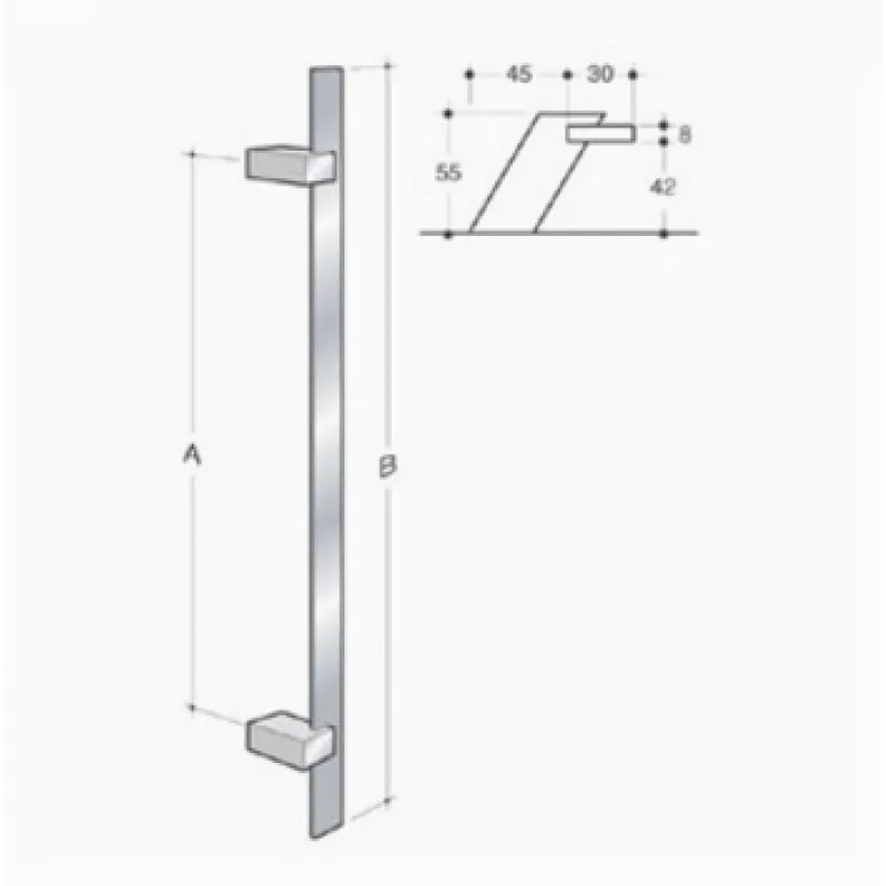 200.IT.091 pba Maniglione Acciaio Inox AISI 316L per Applicazioni Industriali