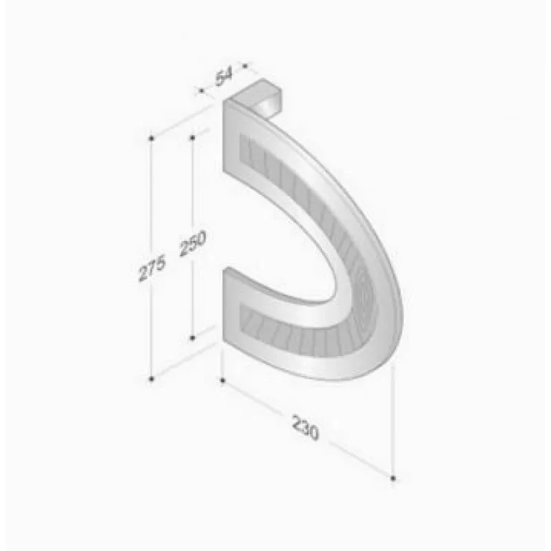 200.YOD.031 pba Maniglione Timber e Acciaio Inox AISI 316L | Antiscivolo |