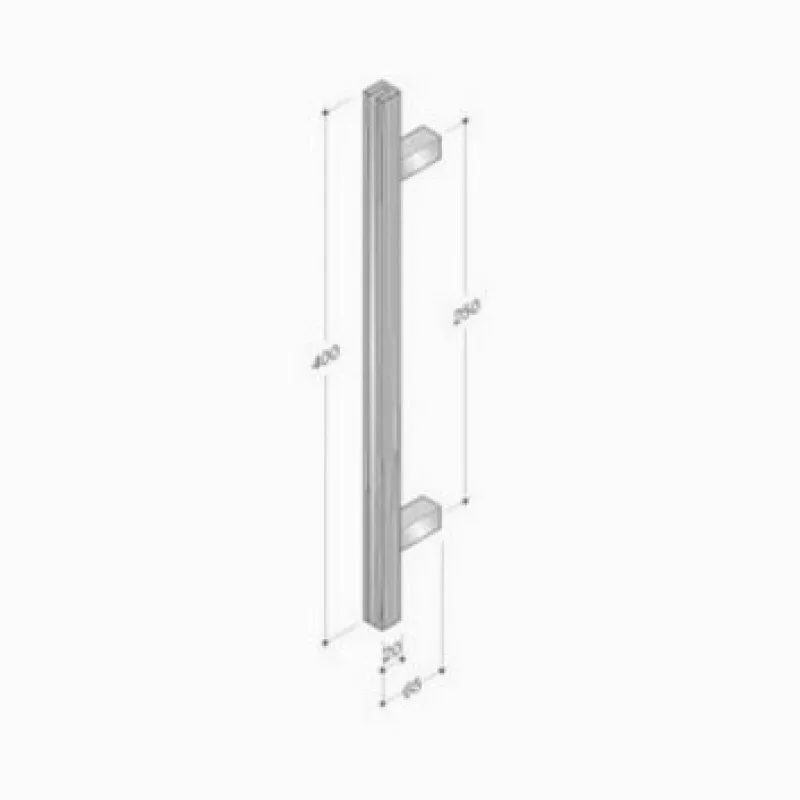 Maniglia Leva Industriale 200.YOD.211 pba Maniglione Timber e Acciaio Inox AISI 316L