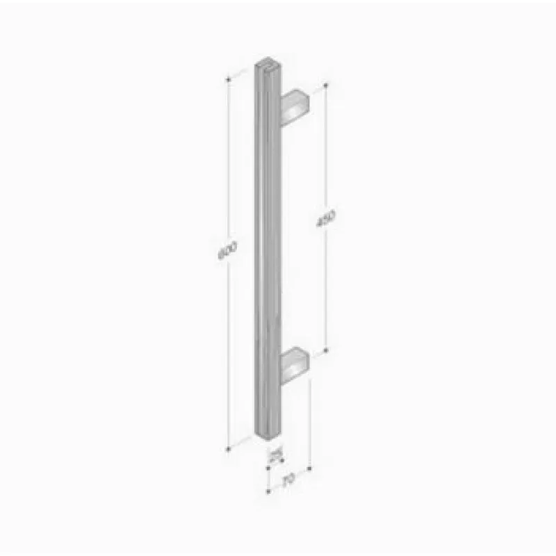 Maniglia Leva Industriale 200.YOD.211 pba Maniglione Timber e Acciaio Inox AISI 316L