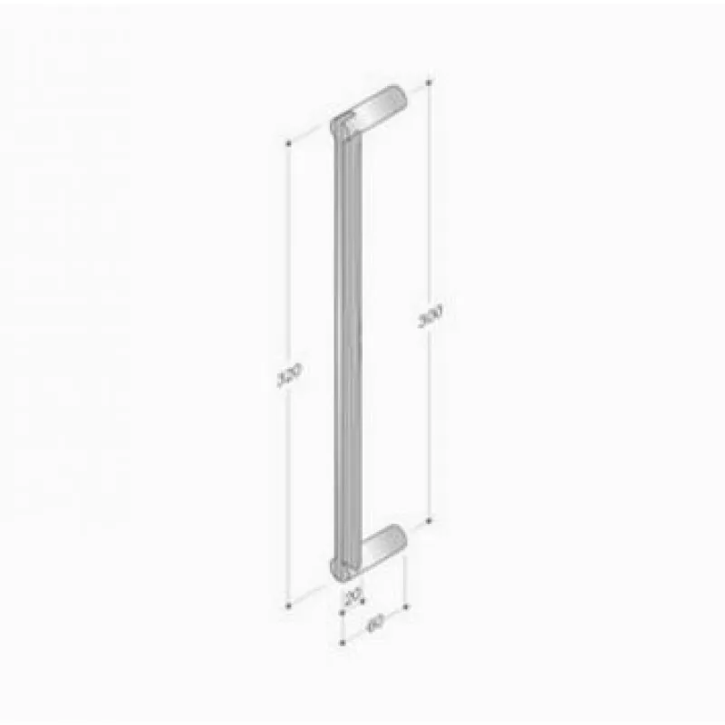 Maniglia Leva Industriale 200.YOD.301 pba Maniglione Timber e Acciaio Inox AISI 316L