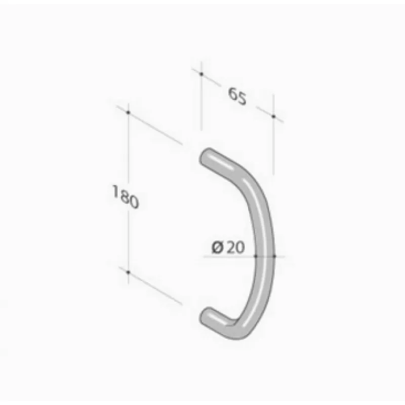 Maniglia per Carrelli 200.101 pba Maniglione Acciaio Inox AISI 316L
