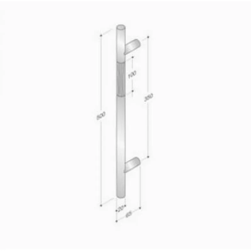 Pulsante di Emergenza 200.YOD.401 pba Maniglione Timber e Acciaio Inox AISI 316L