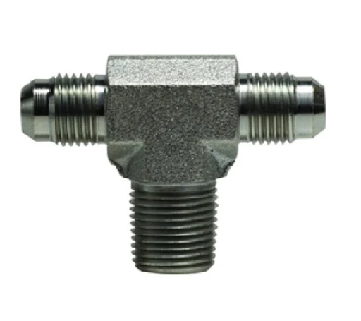 Thread 1&2 7/16"-20 Thread-3 1/4" Male Branch Tee Shapes Di acciaio 37 Degree JIC Flare Hydraulics 260144