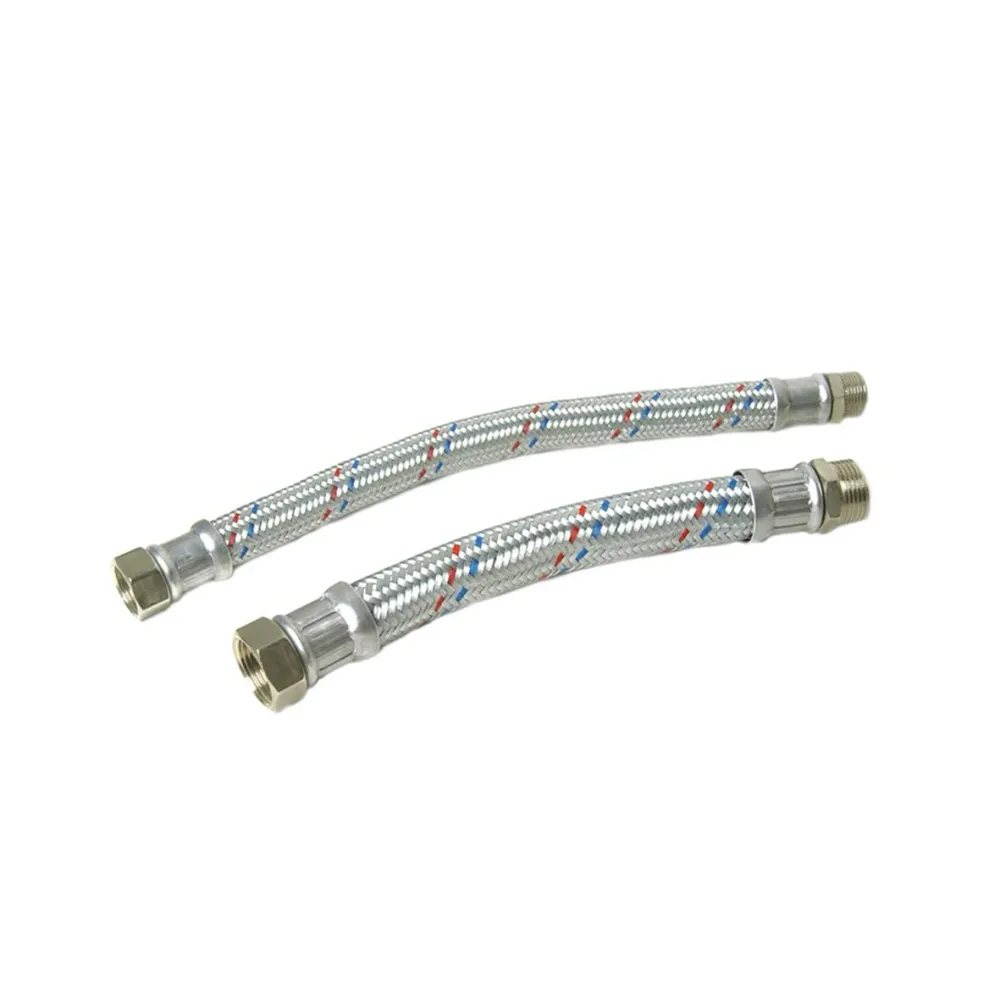 Flessibile antivibrante M/F 1" x 1" 30cm Fashion con LED Integrato Rosso