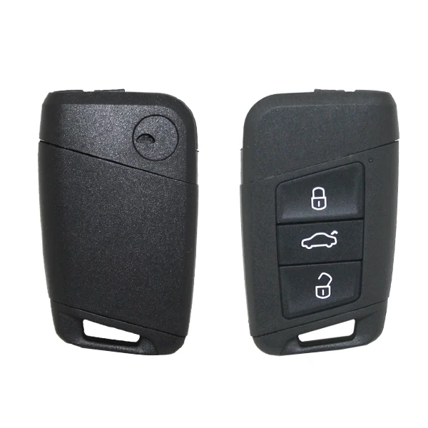 Guscio di Comando Keyless 3 Pulsanti Volkswagen - Profilo Hu162 Alluminio Anodizzato