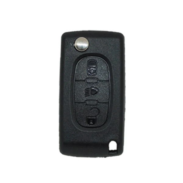 Guscio di Comando Pieghevole 3 Pulsanti Peugeot Citroen - Profilo Va2 Luce Acciaio Inox 316