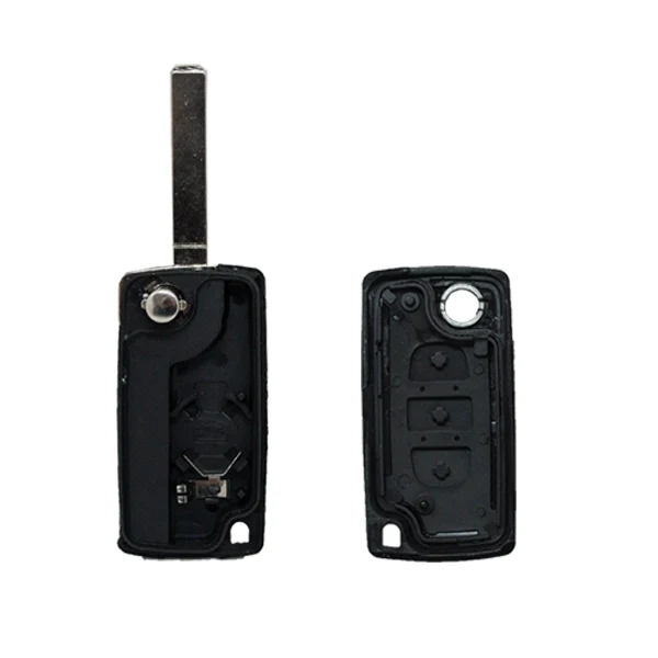 Guscio di Comando Pieghevole 3 Pulsanti Peugeot Citroen - Profilo Va2 Luce Acciaio Inox 316