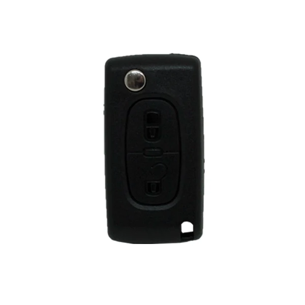Guscio di Comando Pieghevole 2 Pulsanti Peugeot Citroen - Profilo Hu83 con LED Integrato Rosso