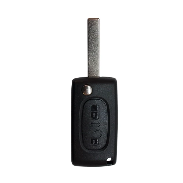 Guscio di Comando Pieghevole 2 Pulsanti Peugeot Citroen - Profilo Hu83 con LED Integrato Rosso