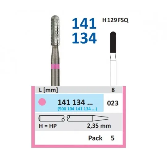 Pulsante con Protezione Fresa Tungsteno Manipolo Dritto