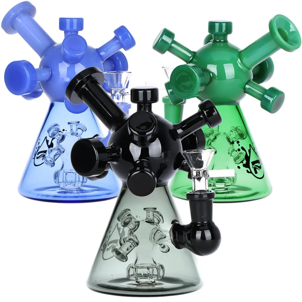 Pulsante Illuminato Pulsar - 7" Molecule Vetro Water Pipe